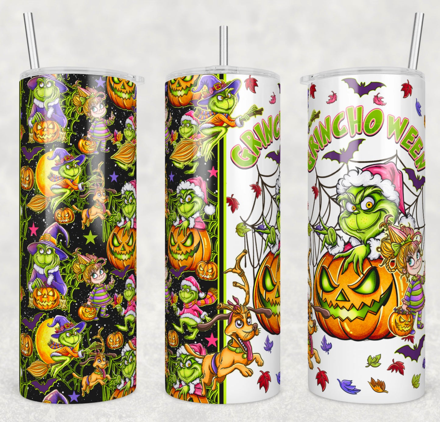 💚 “Grincho-Ween” 20oz Halloween Tumbler 💚