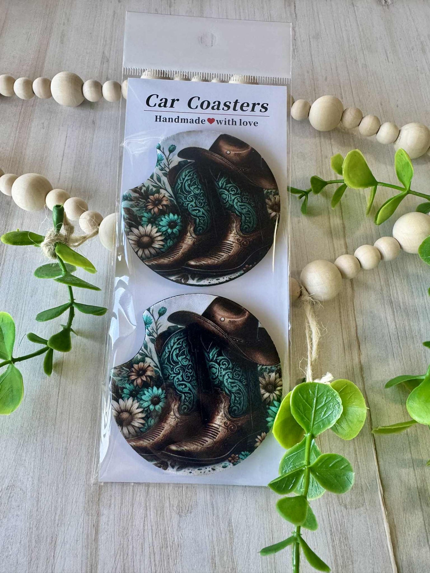 Western Whimsy Car Coasters