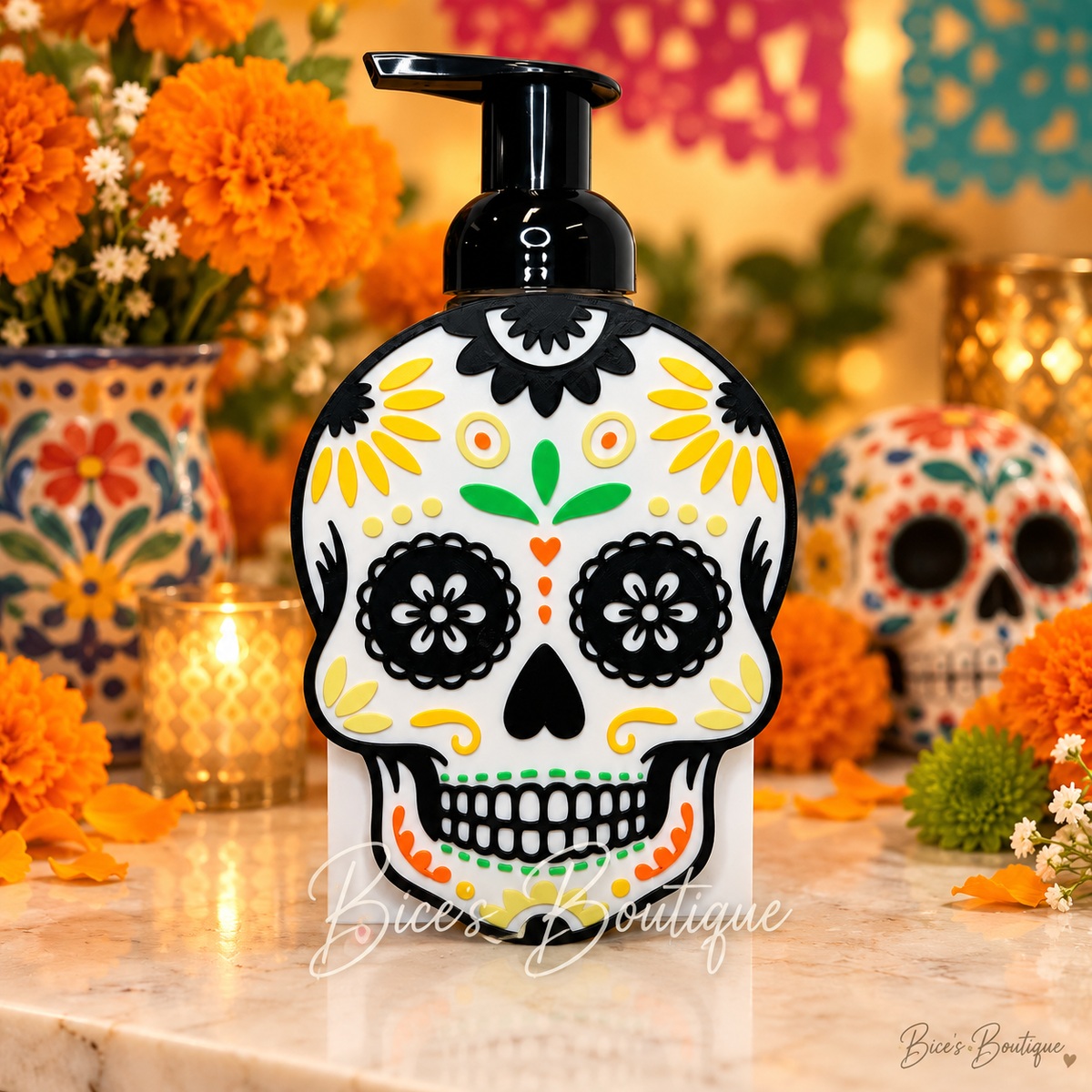 Floral Sugar Skull Interchangeable Faceplate