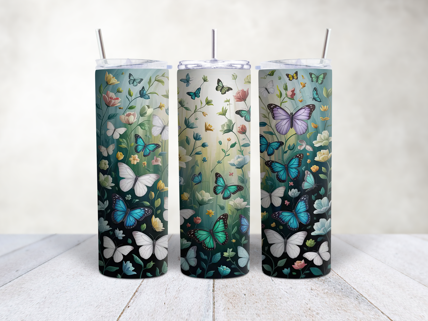 🦋 Butterfly Garden 20oz Stainless Steel Tumbler