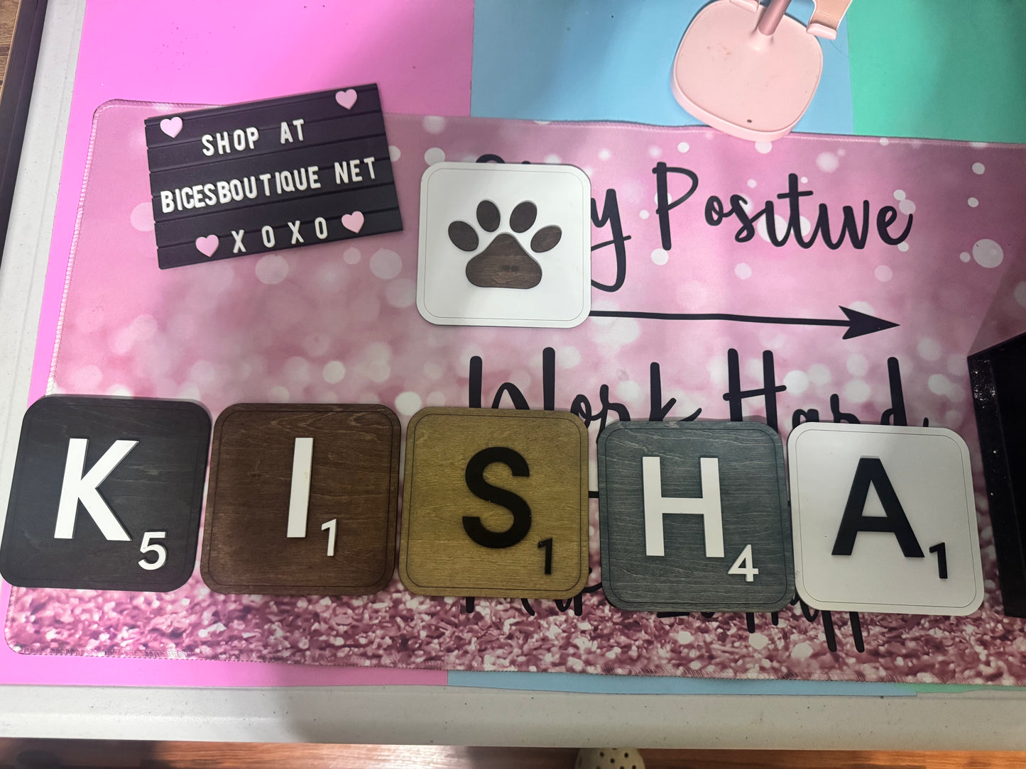 Custom Family Name Scrabble Tiles | Unique Personalized Wall Art