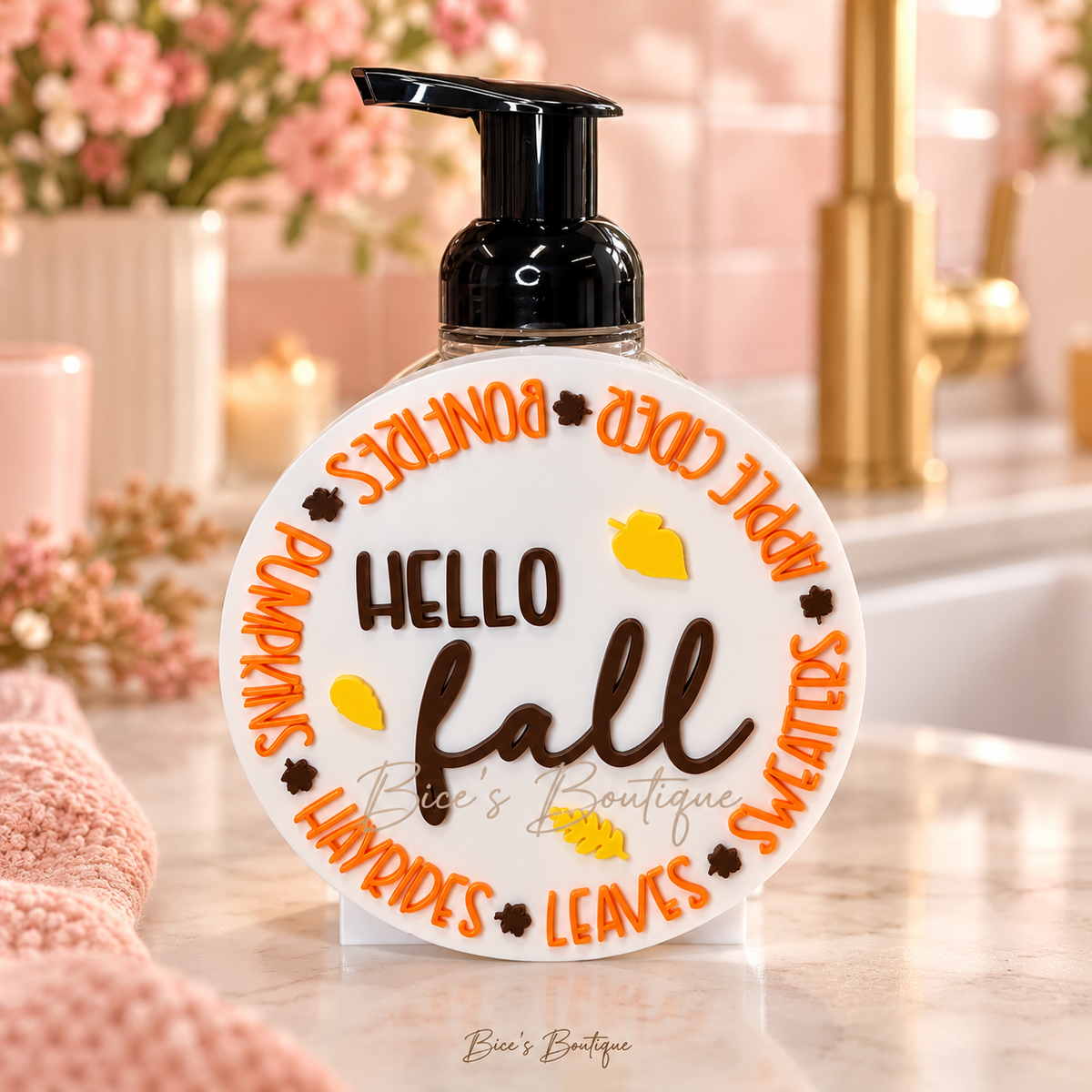 Hello Fall Round Interchangeable Faceplate