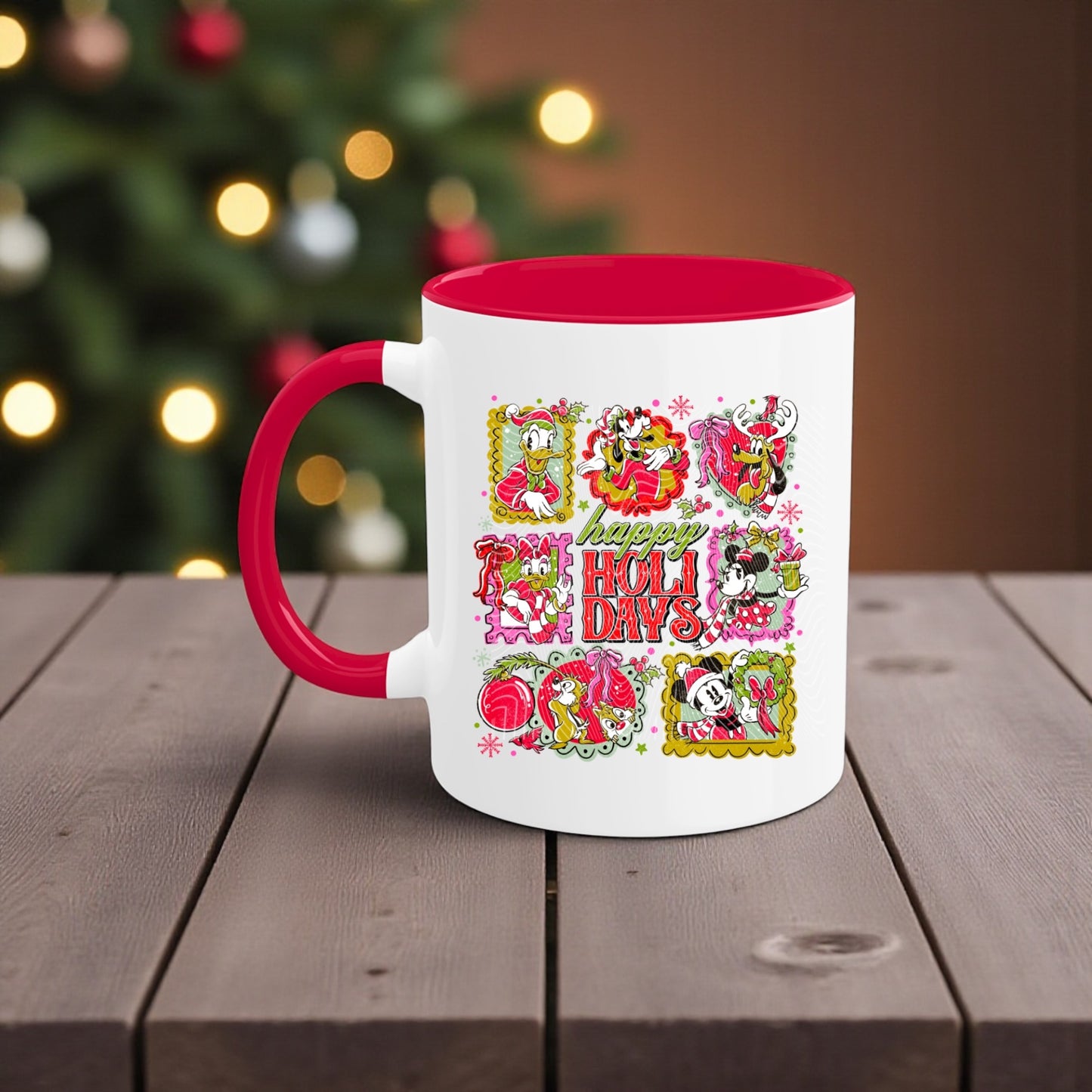 Happy Holi-Days 15oz Mug – Festive Retro Christmas Coffee Cup