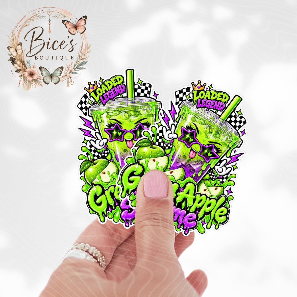 Green Apple Slime 3.5” UV DTF Decal