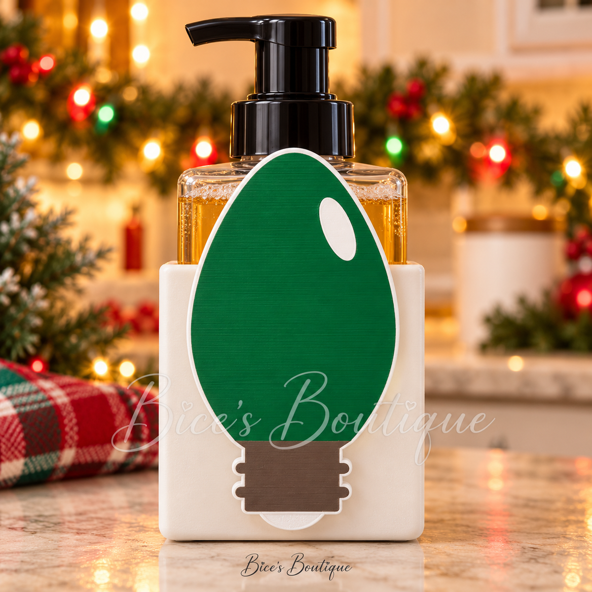 Green Christmas Light Bulb Interchangeable Faceplate