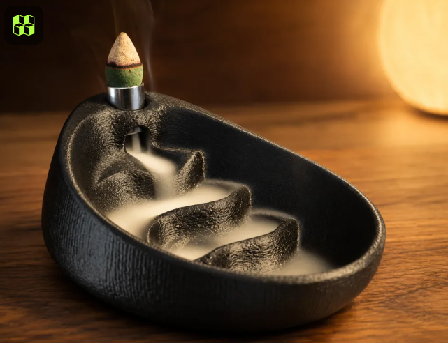 Zen Flow Backflow Incense Burner | Modern Waterfall Smoke Holder