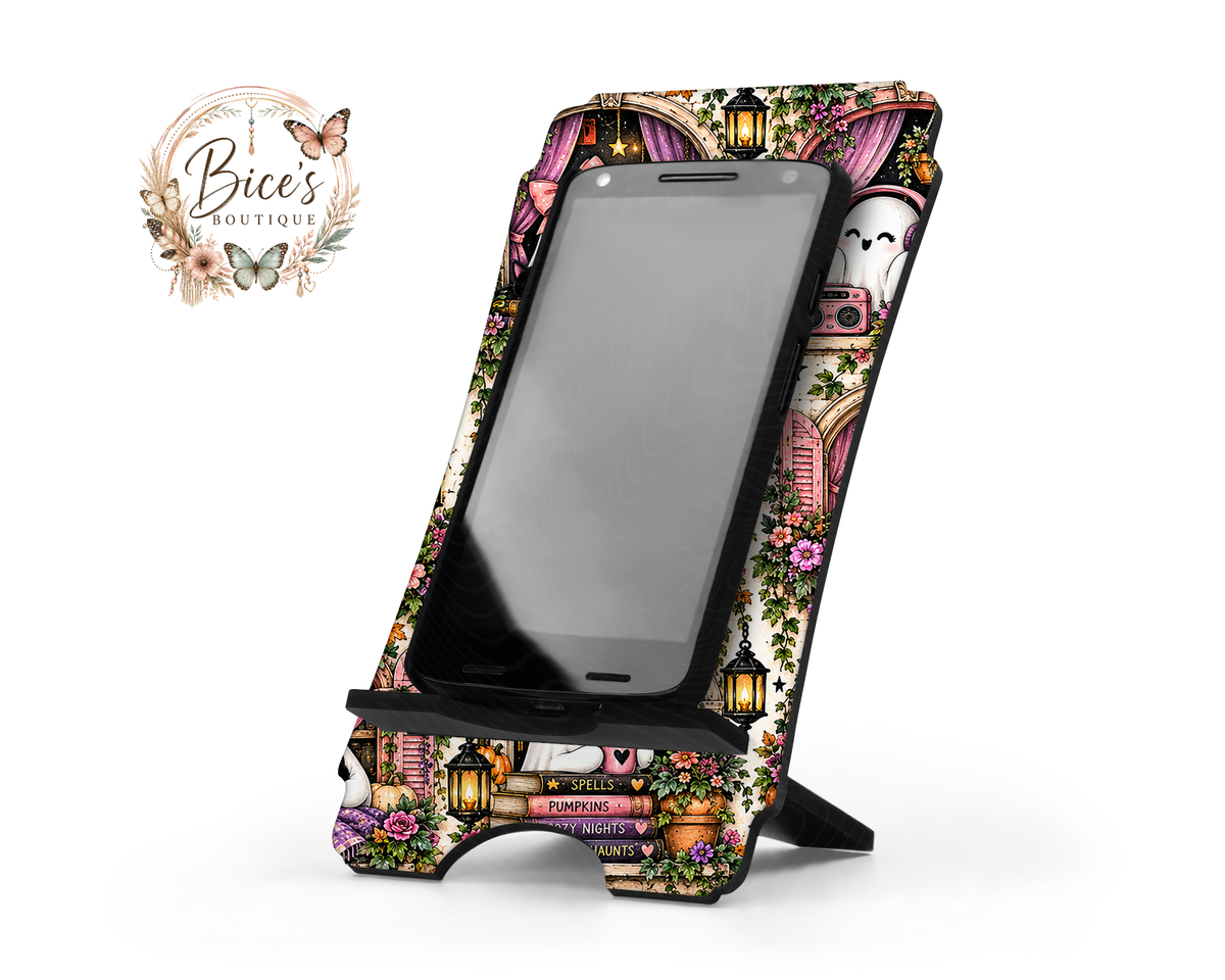 Cozy Ghostie Phone Stand – Cute Halloween Design