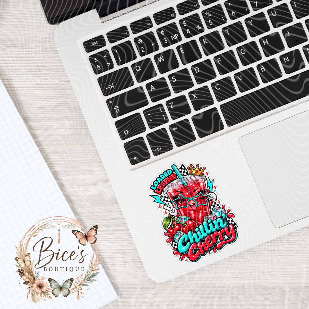 Chillin’ Cherry Loaded Tea UV DTF Decal