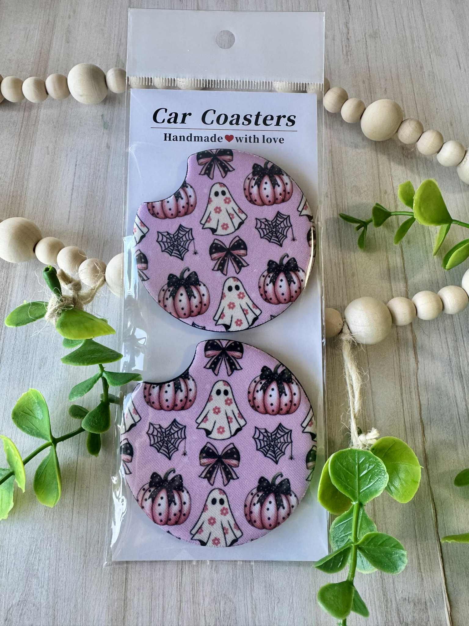 Spooky Chic Car Coasters