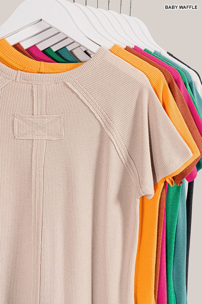 Melage Baby Waffle Short Sleeve Top
