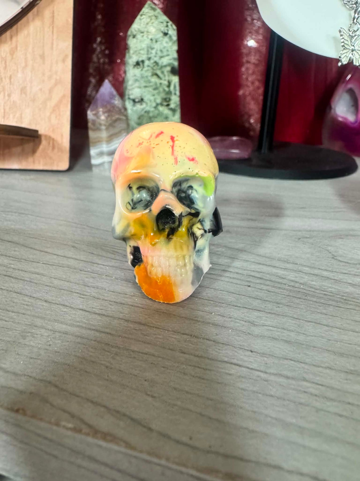 One-of-a-Kind Recycled Filament Skull Paperweights