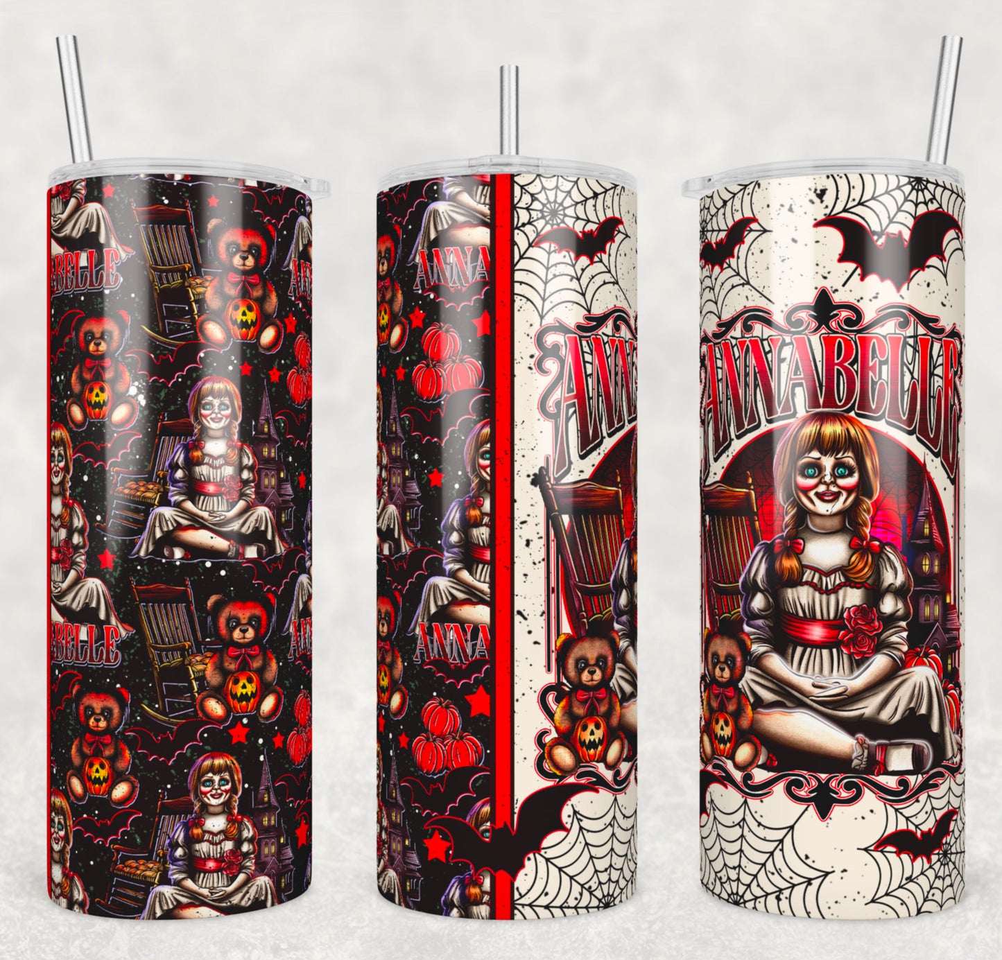 🕸️ “Annabelle’s Haunted Sips” 20oz Horror Tumbler 🕸️