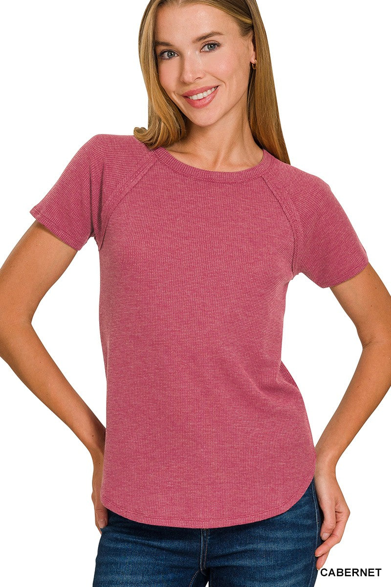 Baby Waffle Short Sleeve Top