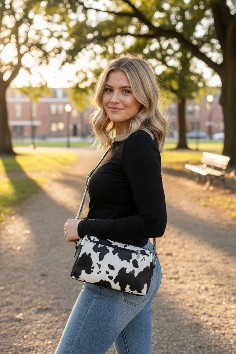 Animal Pattern Crossbody Camera Bag