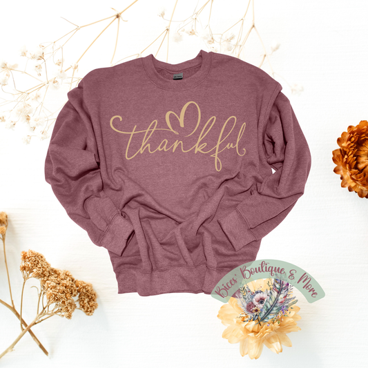 💗 Thankful Heart Script Sweatshirt ✨