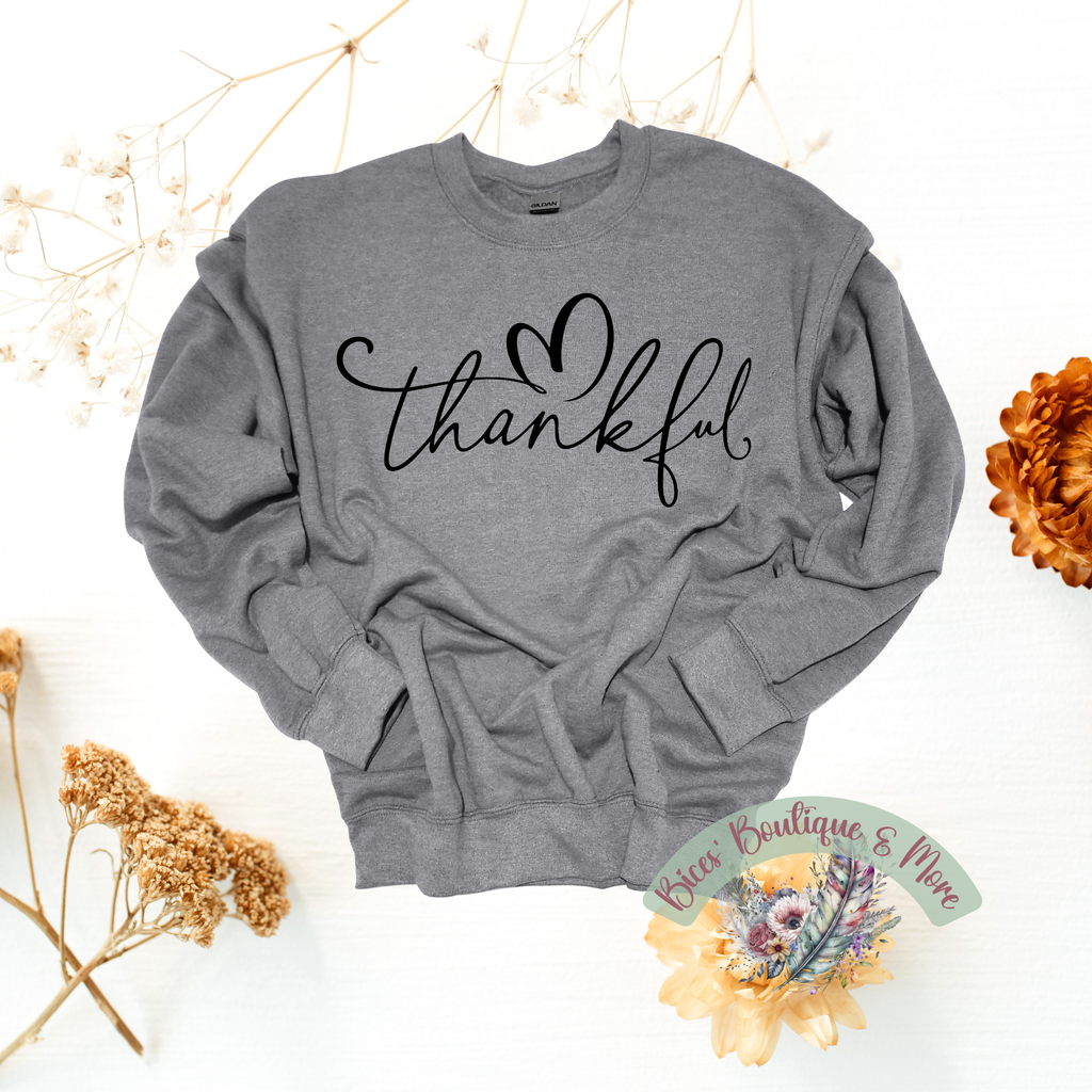 💗 Thankful Heart Script Sweatshirt ✨