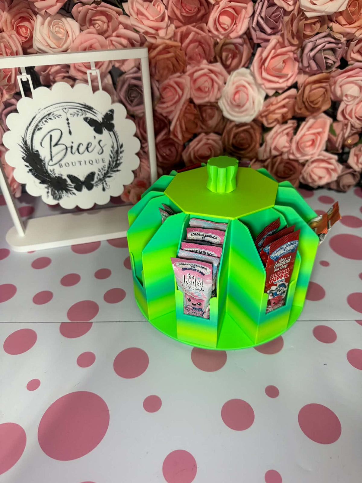 8-Slot Loaded Tea Packet Organizer | Holds 48+ Packets