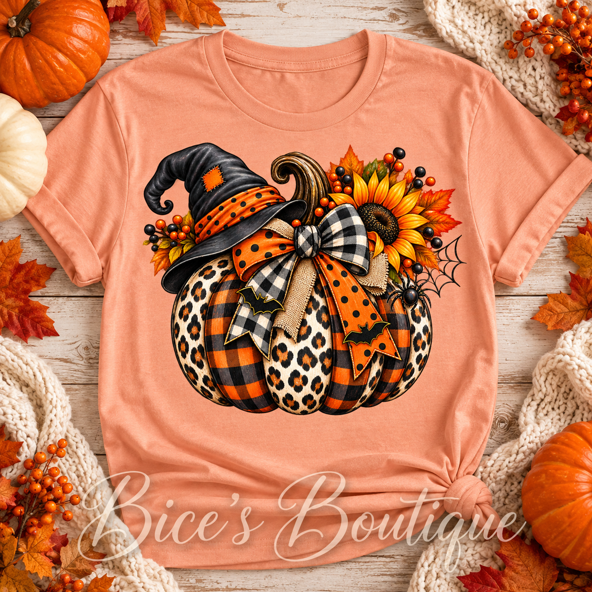 Patchwork Witch Pumpkin Graphic Tee