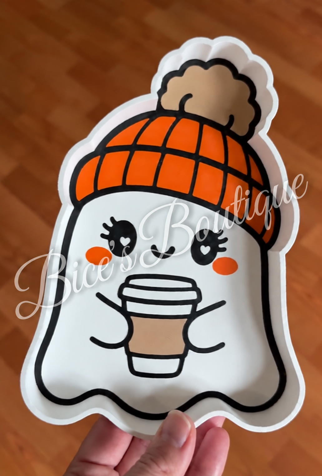 Cozy Coffee Ghost Trinket Tray – 3D Printed Fall & Halloween Organizer