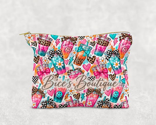 Loaded Tea & Bows Makeup Bag