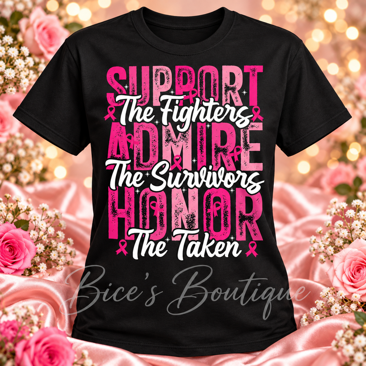 Support Admire Honor Breast Cancer Awareness T-Shirt