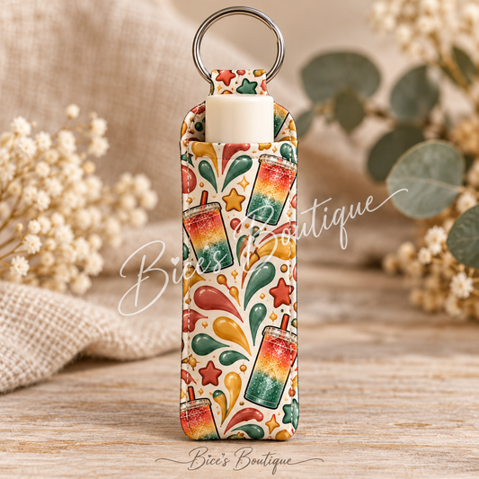 Loaded Tea and No One Gets Hurt | Retro Loaded Tea Chapstick Holder Keychain | Lip Balm Holder
