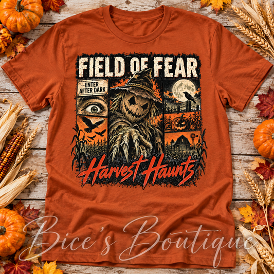 Field of Fear Harvest Haunts Graphic Tee