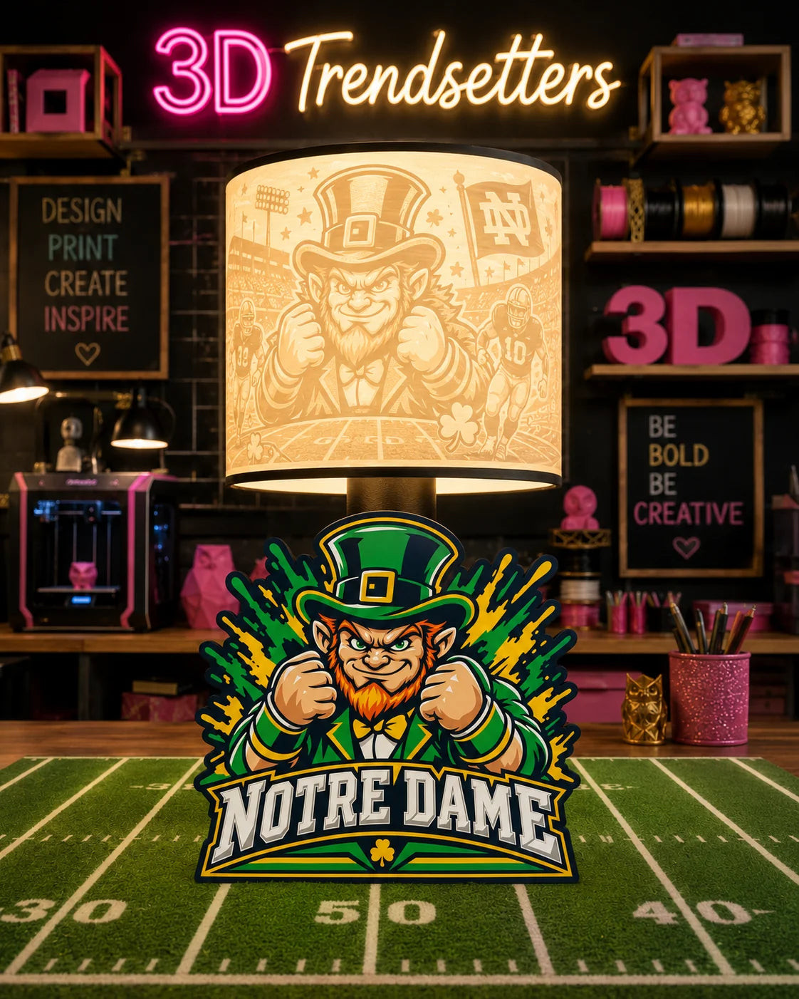 Football Player LED Accent Lamp – Sports-Themed Table Light