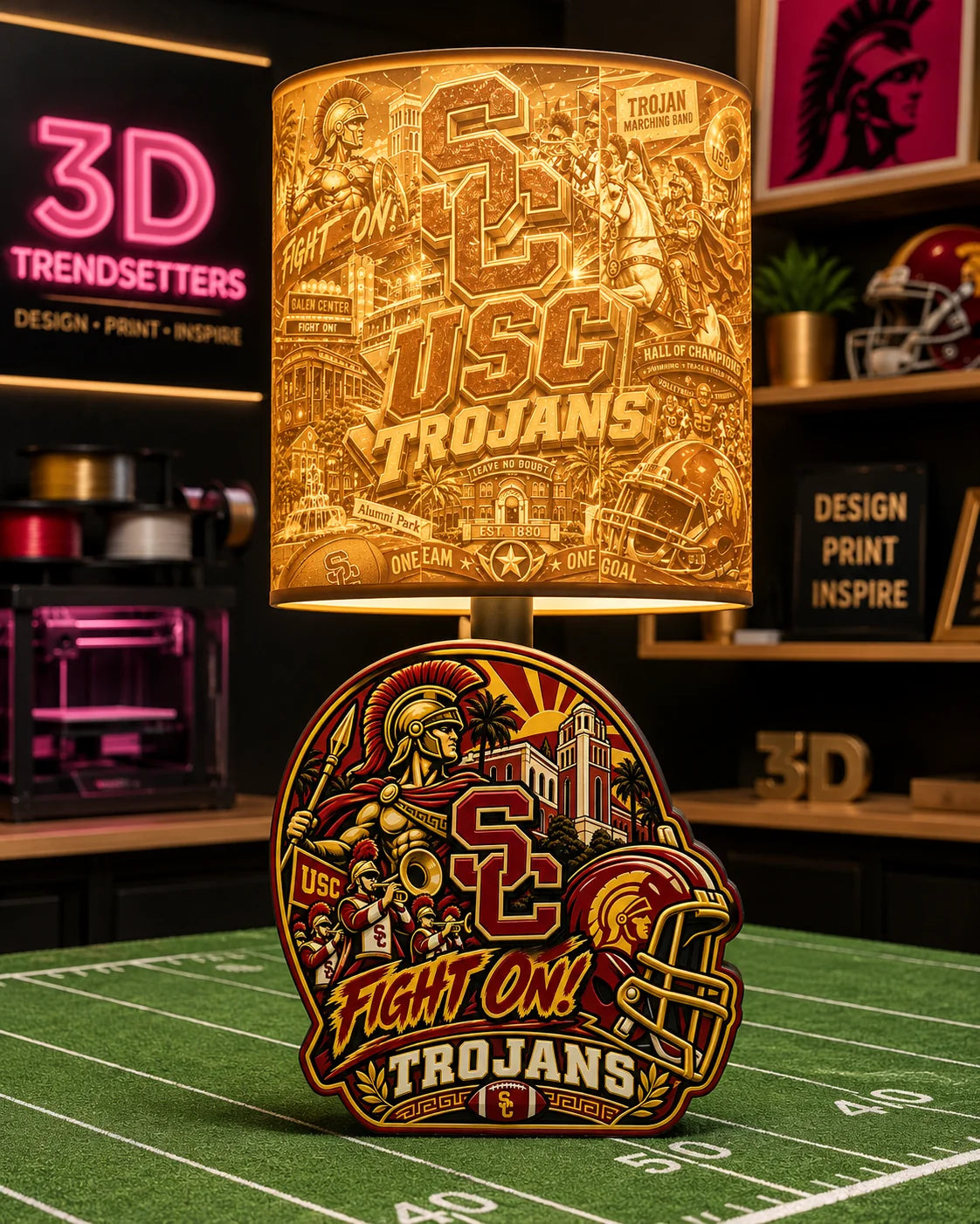 Football Player LED Accent Lamp – Sports-Themed Table Light