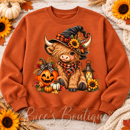 Halloween Highland Cow Crew
