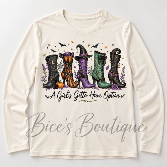 A Girl’s Gotta Have Options Witch Boots