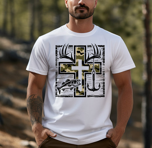 Faith, Hunt & Fish Graphic Tee