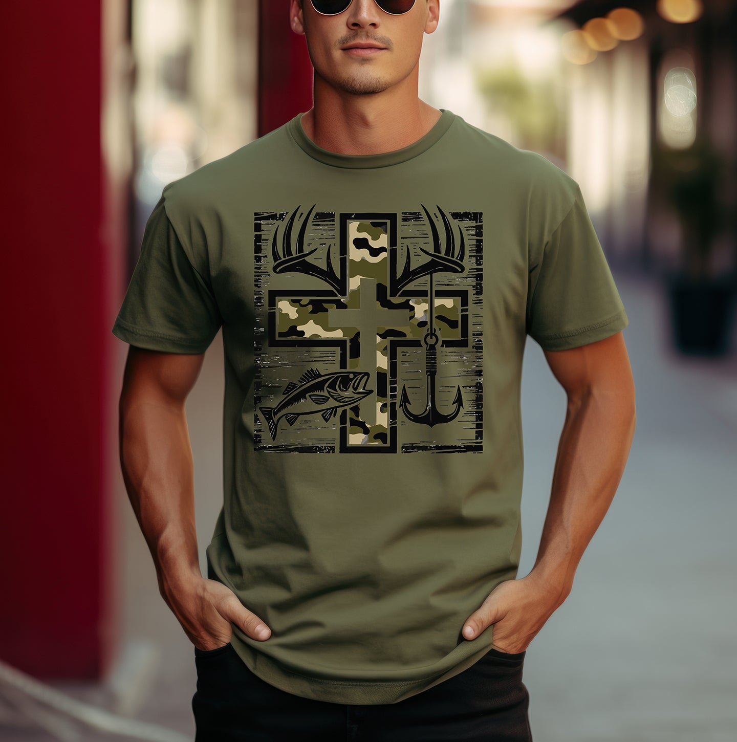 Faith, Hunt & Fish Graphic Tee