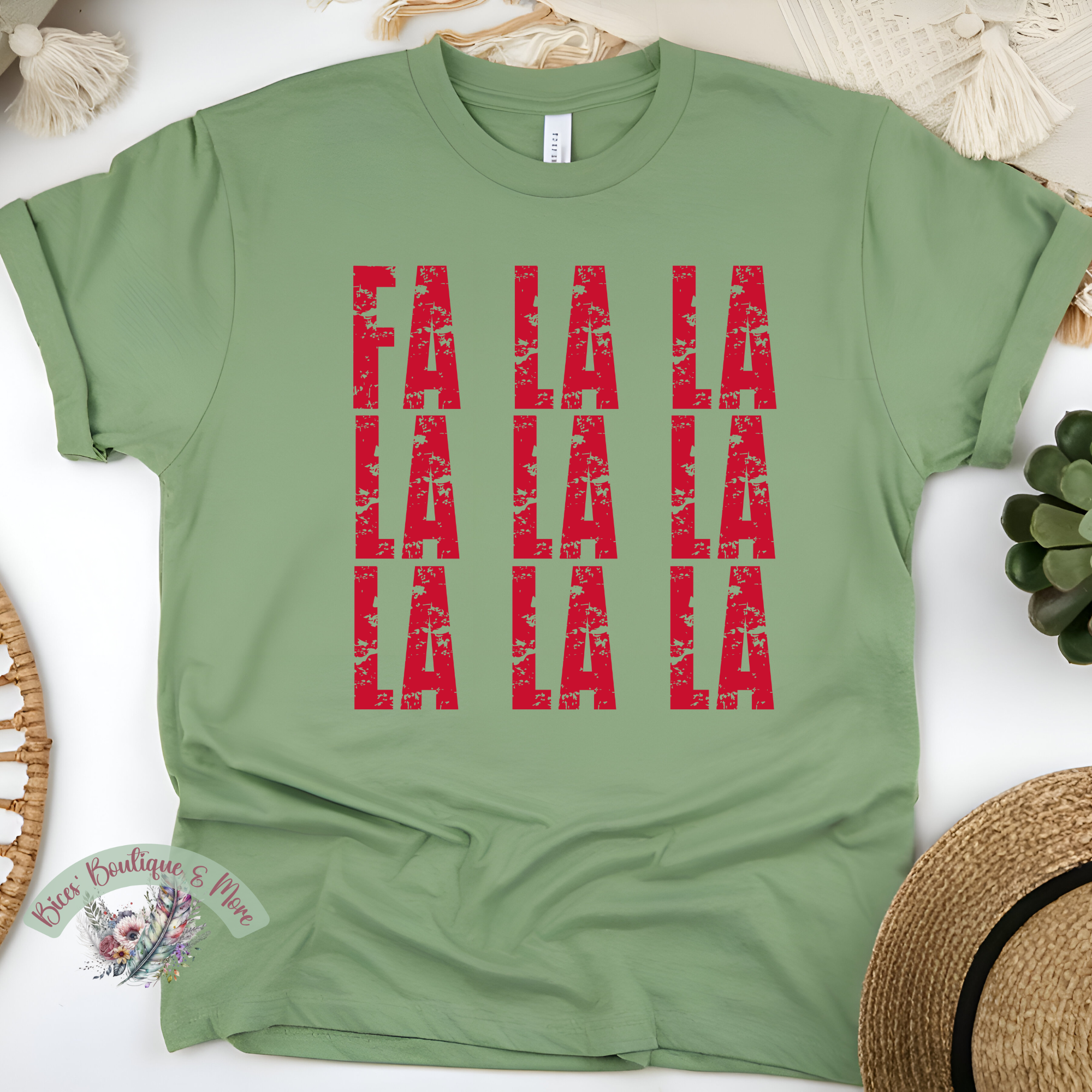 Fa La La La La Christmas Sweatshirt | Festive Holiday Graphic Pullover | Cozy Winter Top