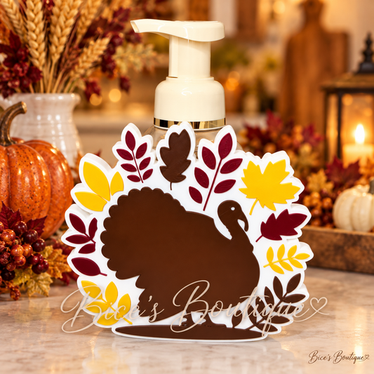 Harvest Turkey & Autumn Leaves Interchangeable Faceplate