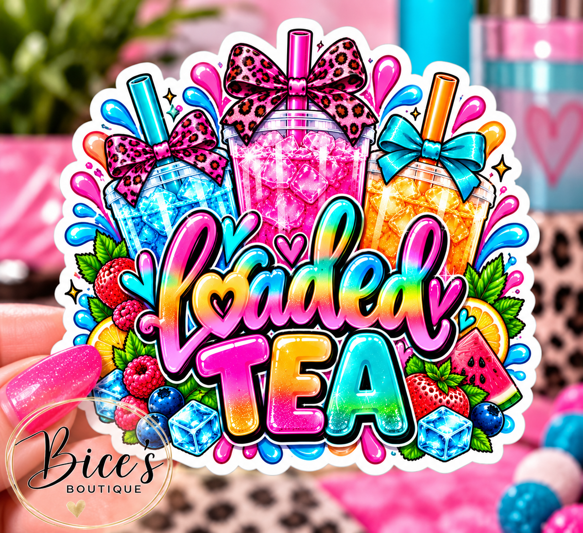 Loaded Tea Lover – 3.5" UV DTF Decal