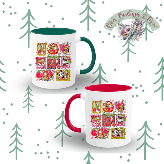 Happy Holi-Days 15oz Mug – Festive Retro Christmas Coffee Cup