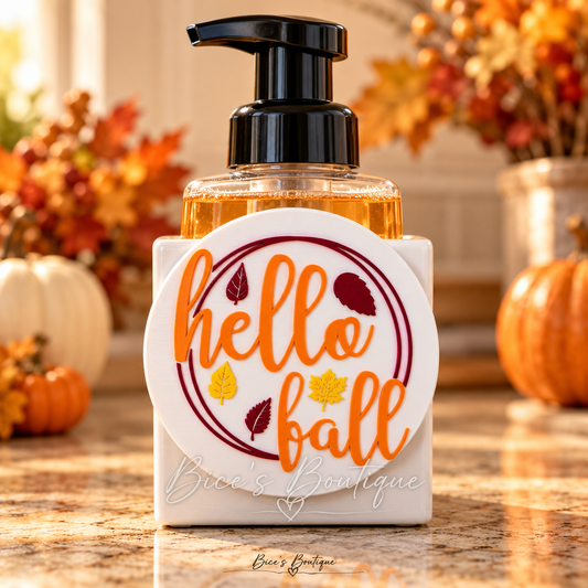 Hello Fall Round Leaf Interchangeable Faceplate