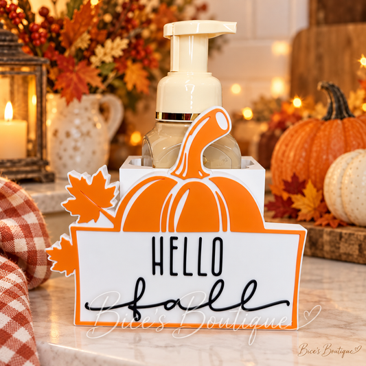 Hello Fall Pumpkin Sign Interchangeable Faceplate