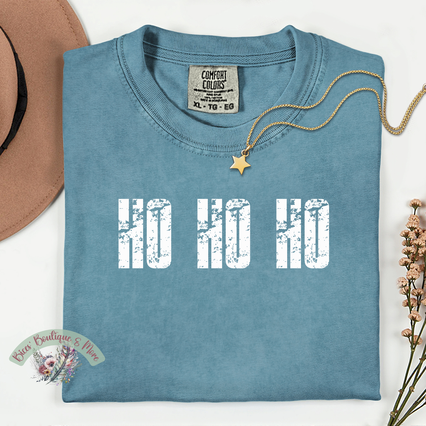 Ho Ho Ho Tee | Christmas Graphic Shirt | Festive Holiday Top