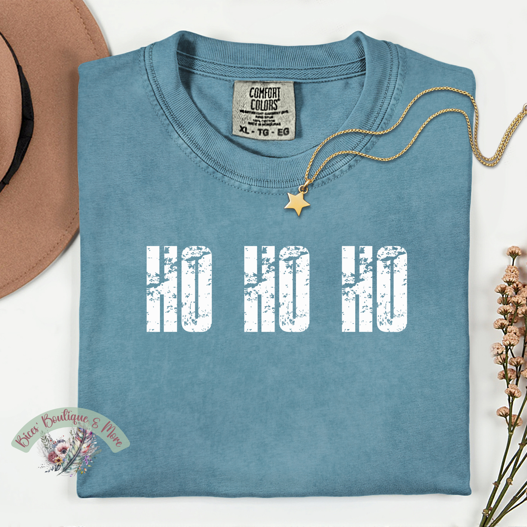 Ho Ho Ho Tee | Christmas Graphic Shirt | Festive Holiday Top