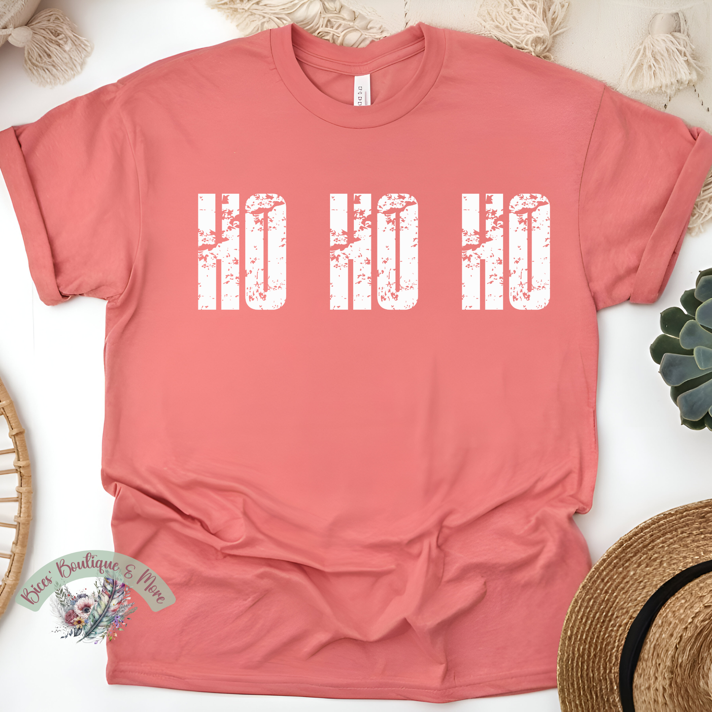 Ho Ho Ho Tee | Christmas Graphic Shirt | Festive Holiday Top