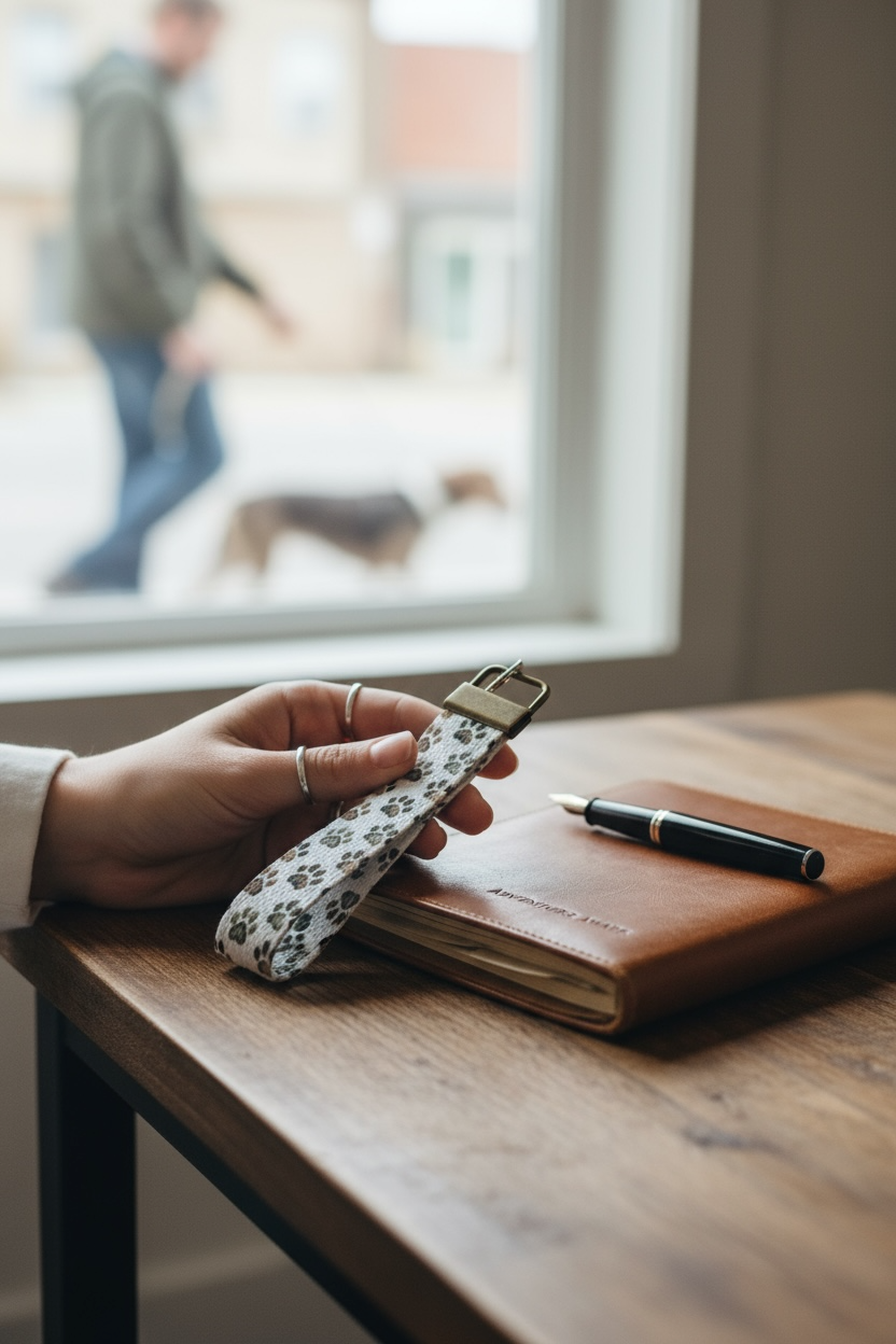 Paw Print Wristlet Keychain – Cute Pet Lover Key Fob