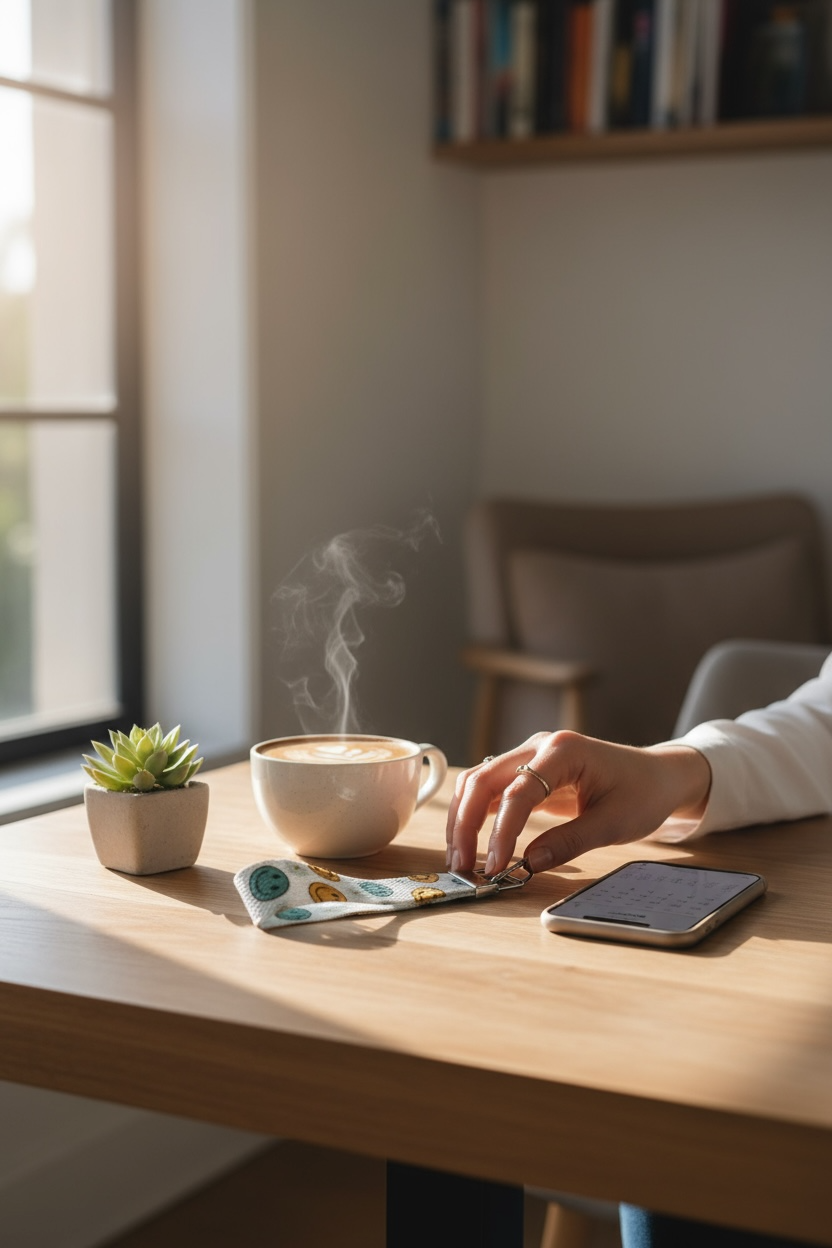 Smiley Face Duo Wristlet Keychain – Happy Vibes Key Fob