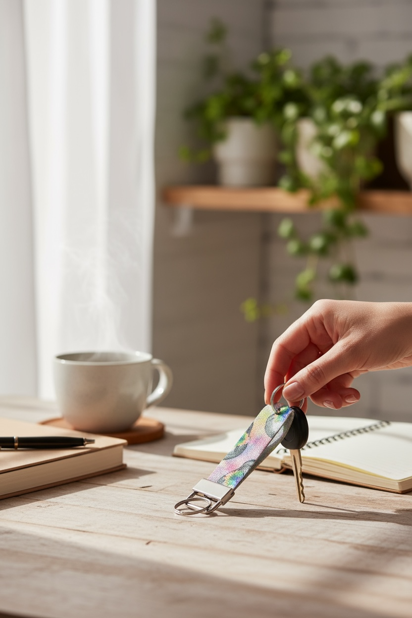 Tie-Dye Skeleton Wristlet Keychain