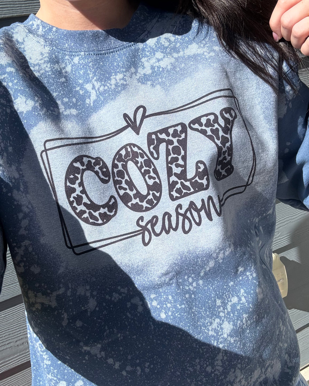 “Cozy Season Bleached Sweatshirt – Comfy Fall & Winter Pullover”