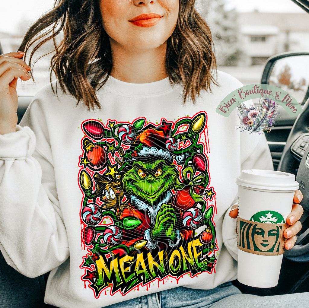 Mean Holiday Vibes Sweatshirt – Sassy Green Christmas Crewneck
