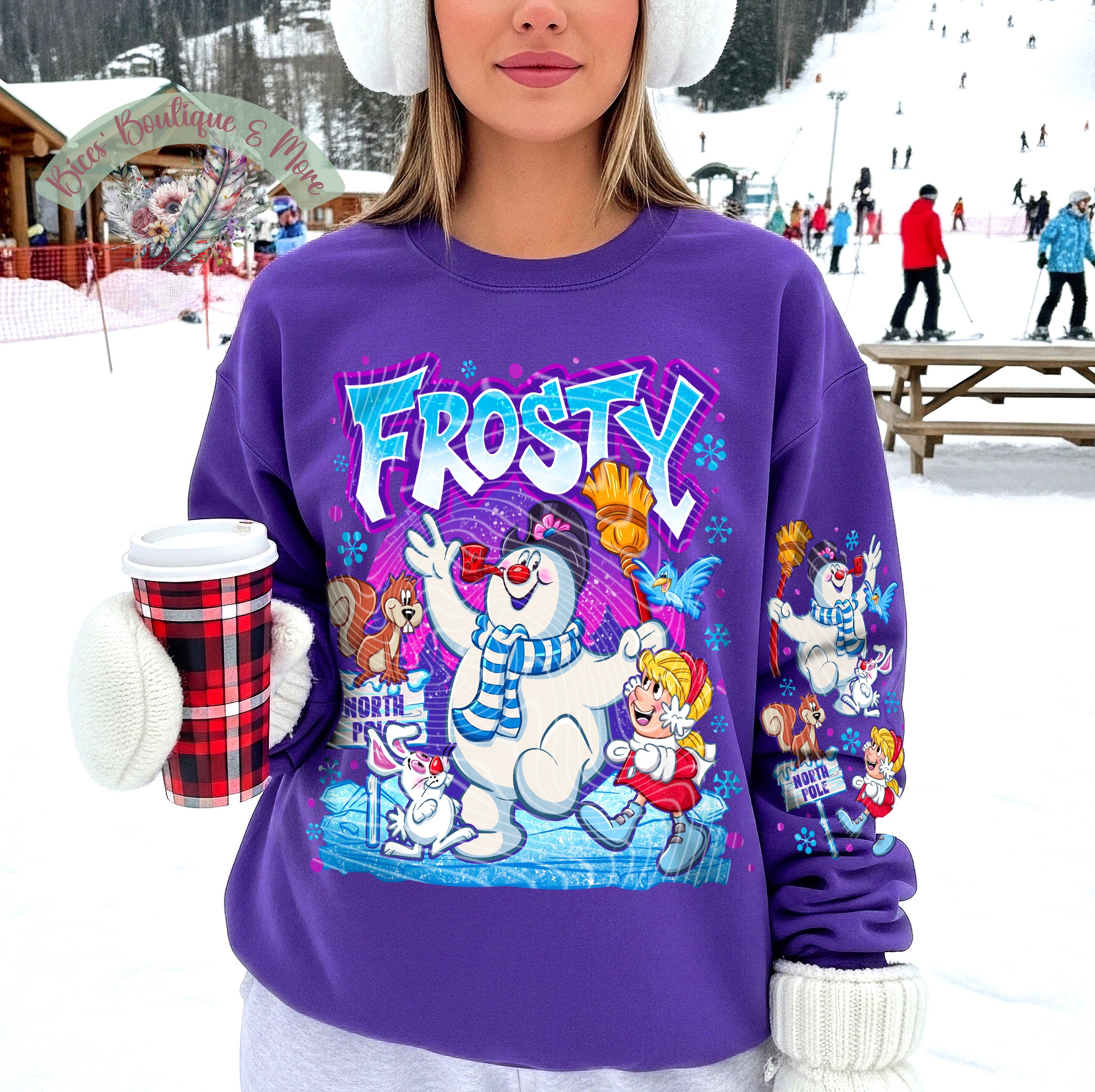 Frosty Winter Wonderland Sweatshirt – Retro Snowman Christmas Crewneck