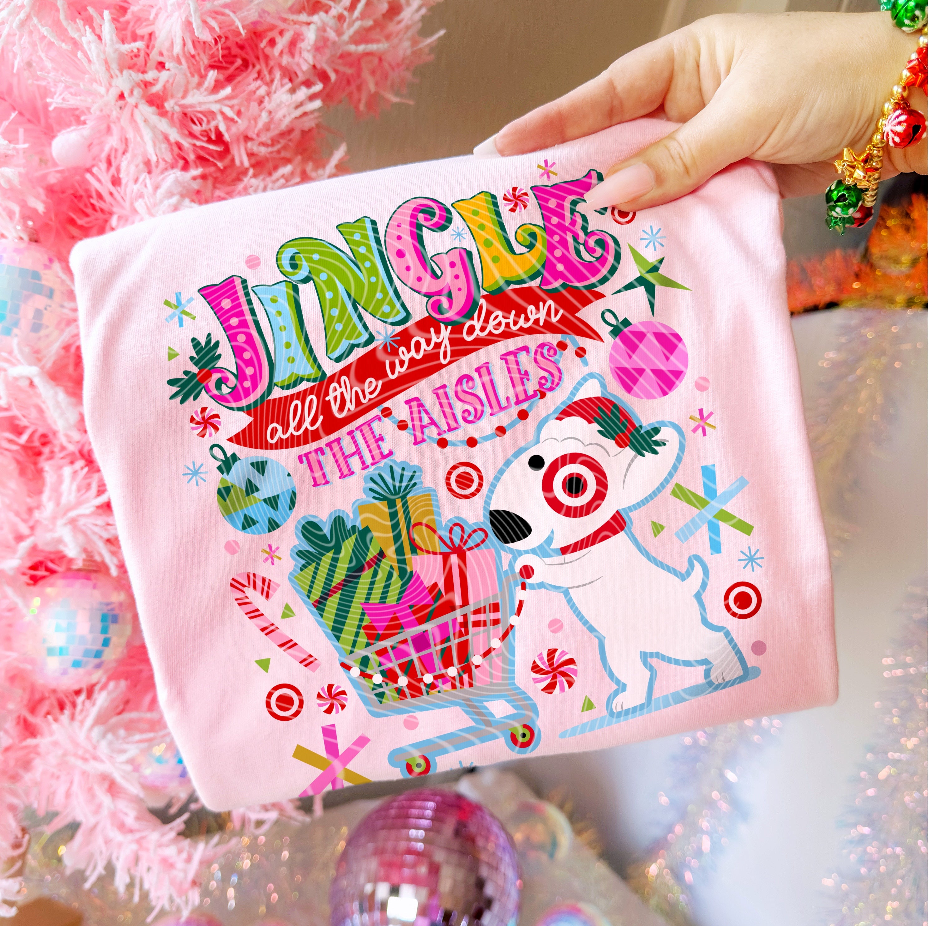 “Jingle All the Way Down the Aisles – Holiday Shopping Sweatshirt”