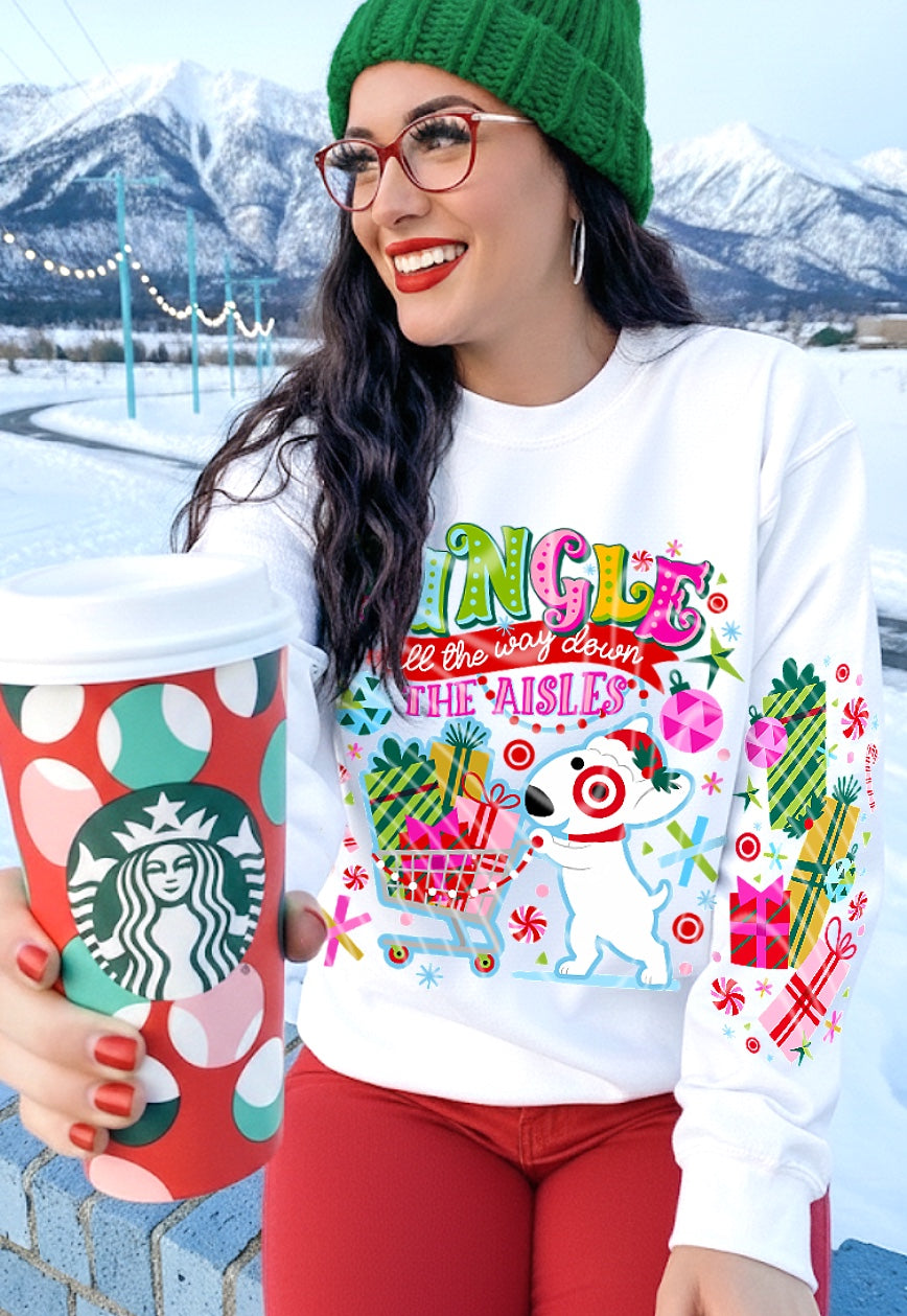 “Jingle All the Way Down the Aisles – Holiday Shopping Sweatshirt”